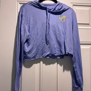 Women's Purple Hoodie Swim Top